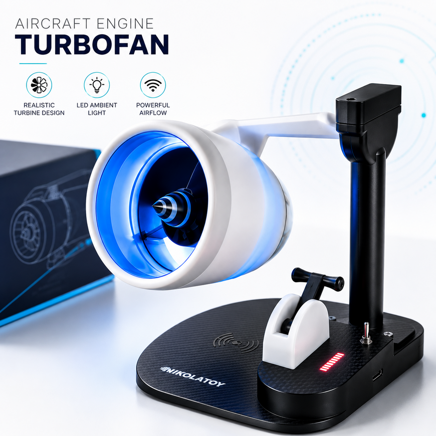 Aircraft Turbofan Jet Engine Fan