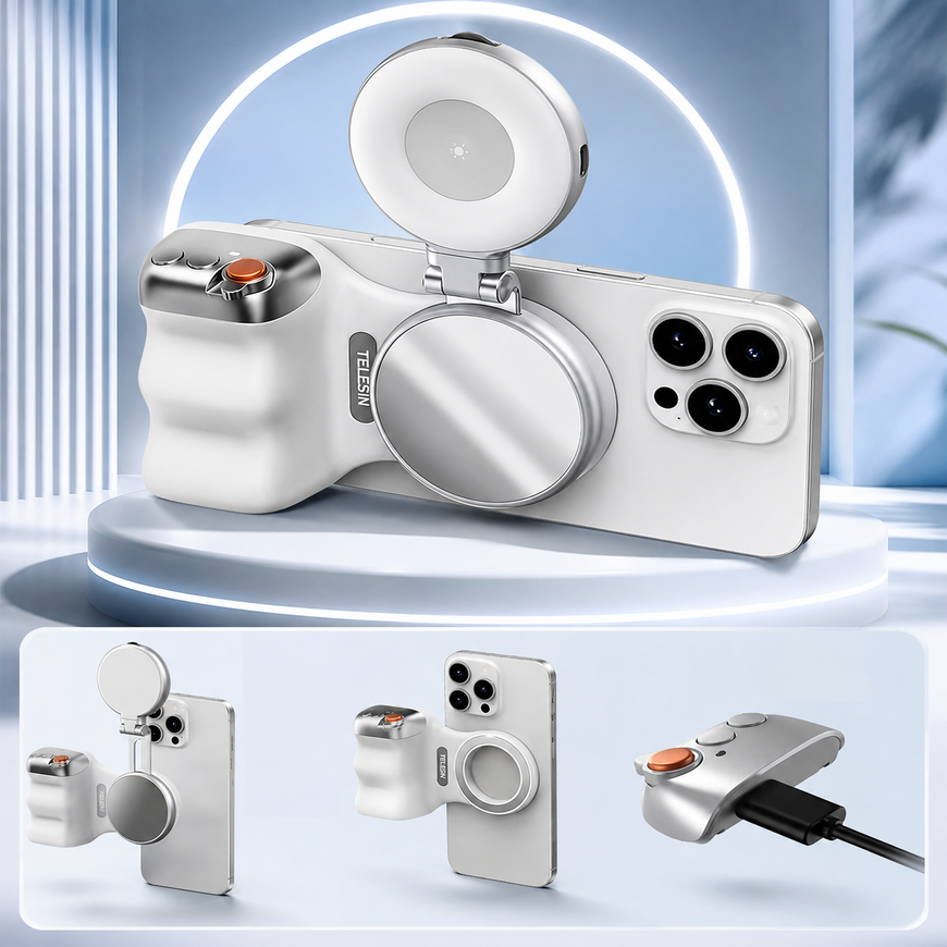 TELESIN Magnetic Phone Camera Grip