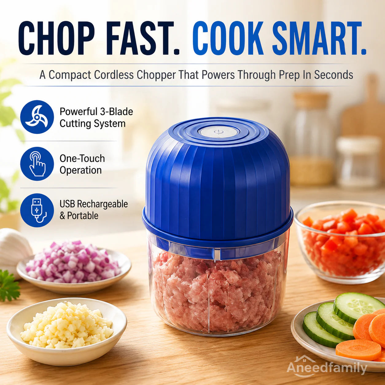 Wireless Electric Mini Food Chopper