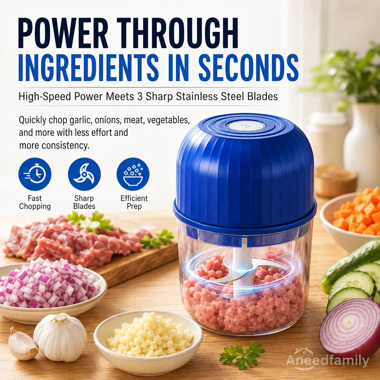 Wireless Electric Mini Food Chopper