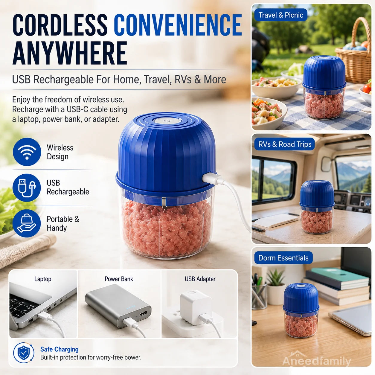 Wireless Electric Mini Food Chopper