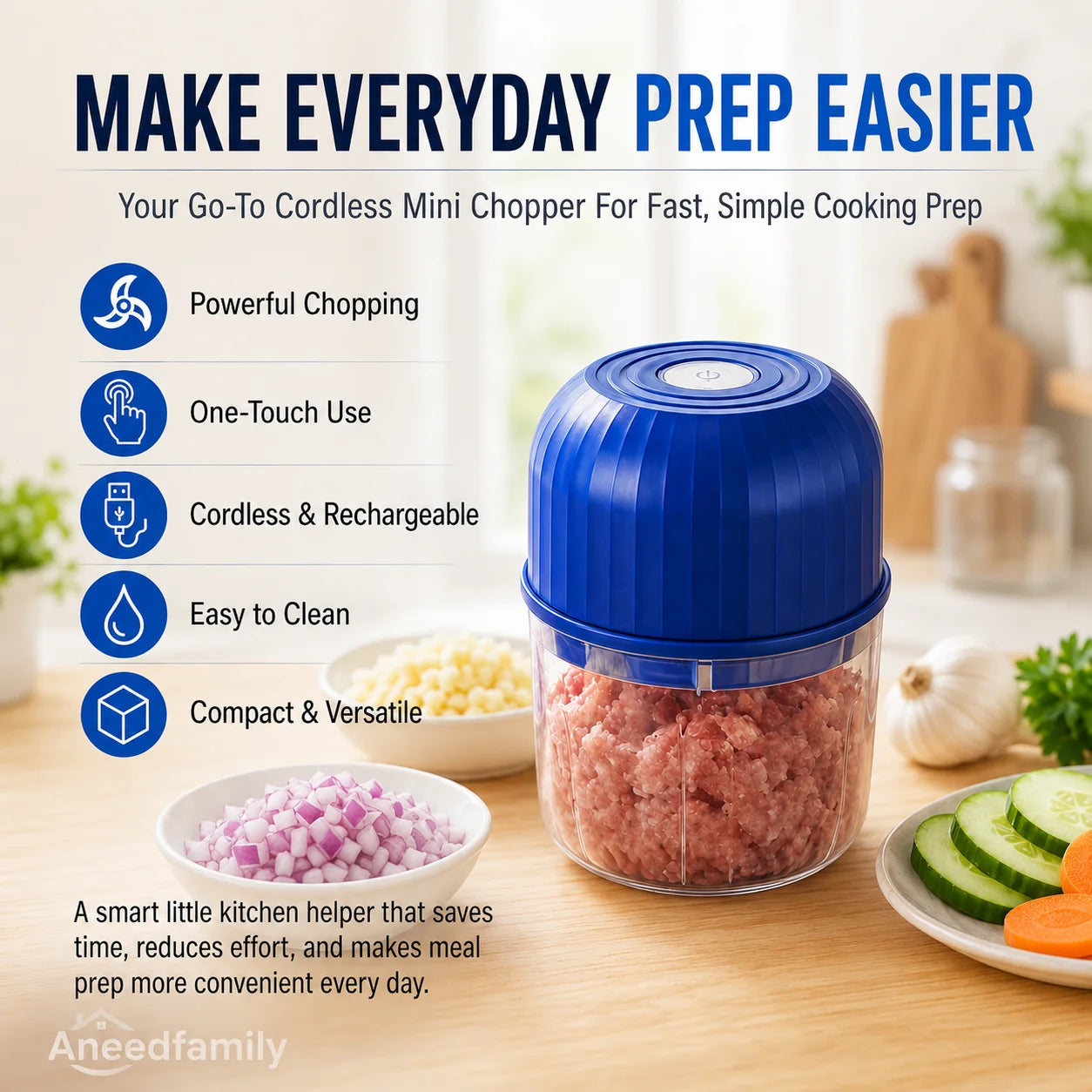 Wireless Electric Mini Food Chopper
