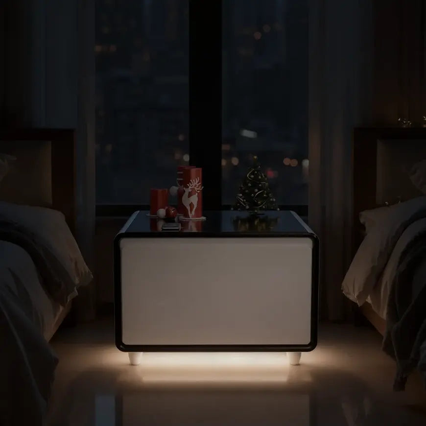 Smart Side Table with Fridge Drawer
