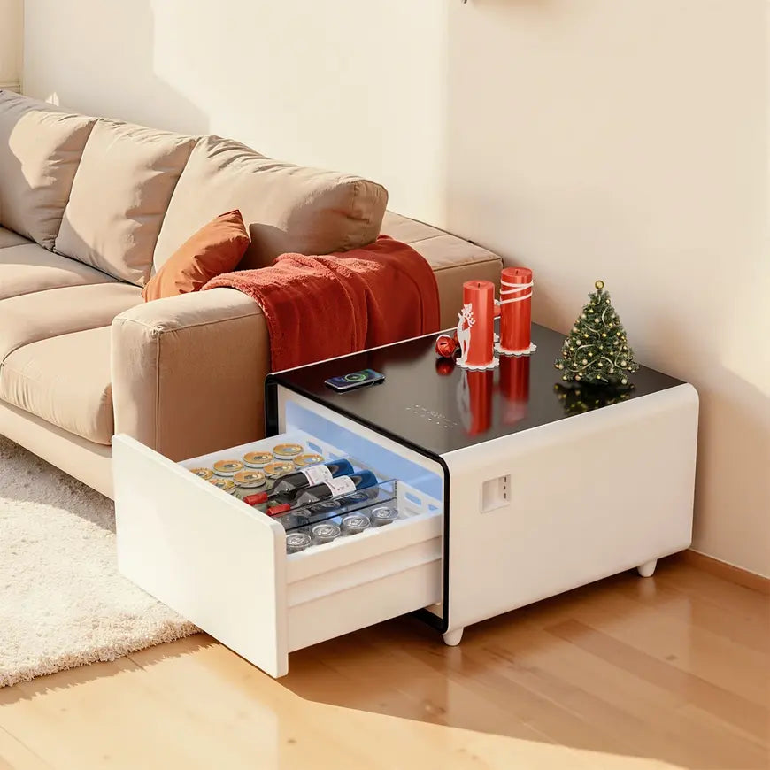 Smart Side Table with Fridge Drawer