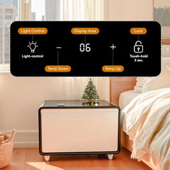 Smart Side Table with Fridge Drawer