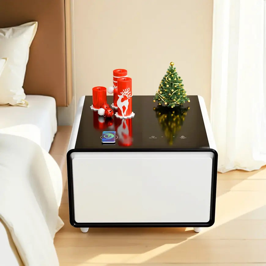 Smart Side Table with Fridge Drawer